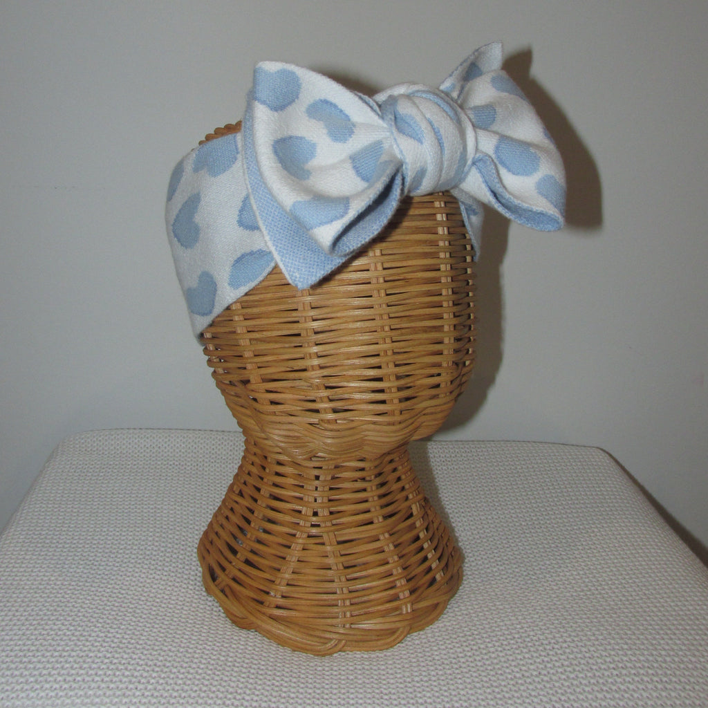 Heart Top Knot Blue