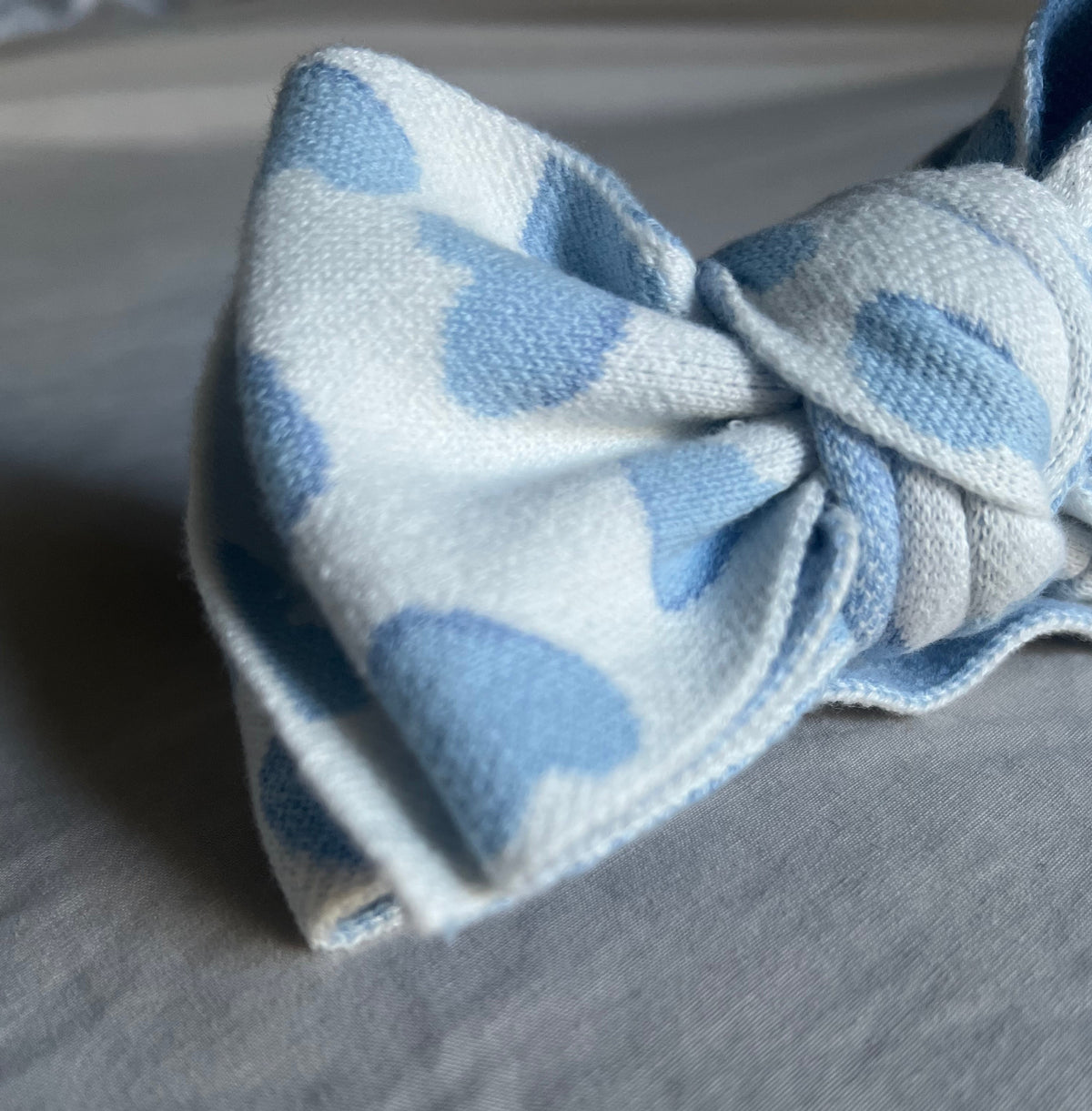 Heart Top Knot Blue