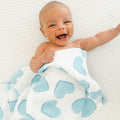 Hearts Muslin Blue