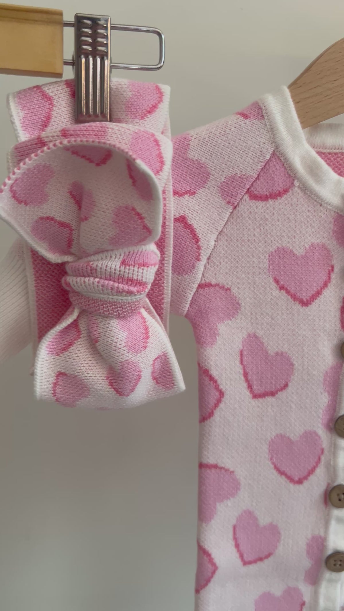 Heart Top Knot Pink
